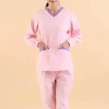 

Adult Nurse Doctor Medical Uniform Nursing Scrubs Surgical Suit Lab Top T-shirt Pants Pharmacy uniform Hospital Coatumes