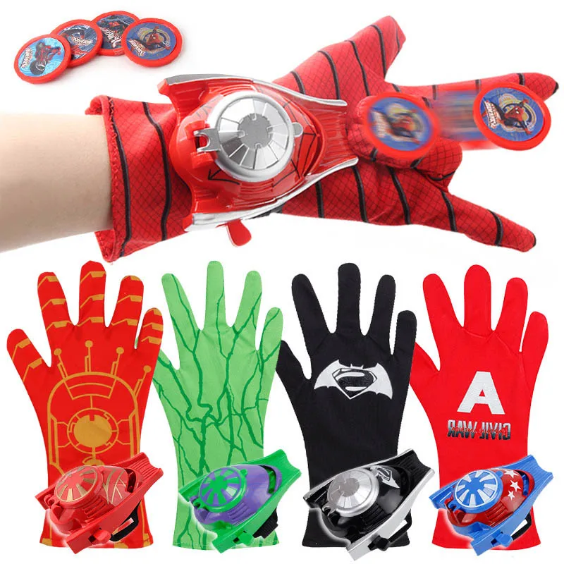 

Hot Marvel Avengers Super Heroes Glove Laucher Props Spiderman Batman Hulk Iron man Cosplay Cool Gift Glove Launcher For Kid