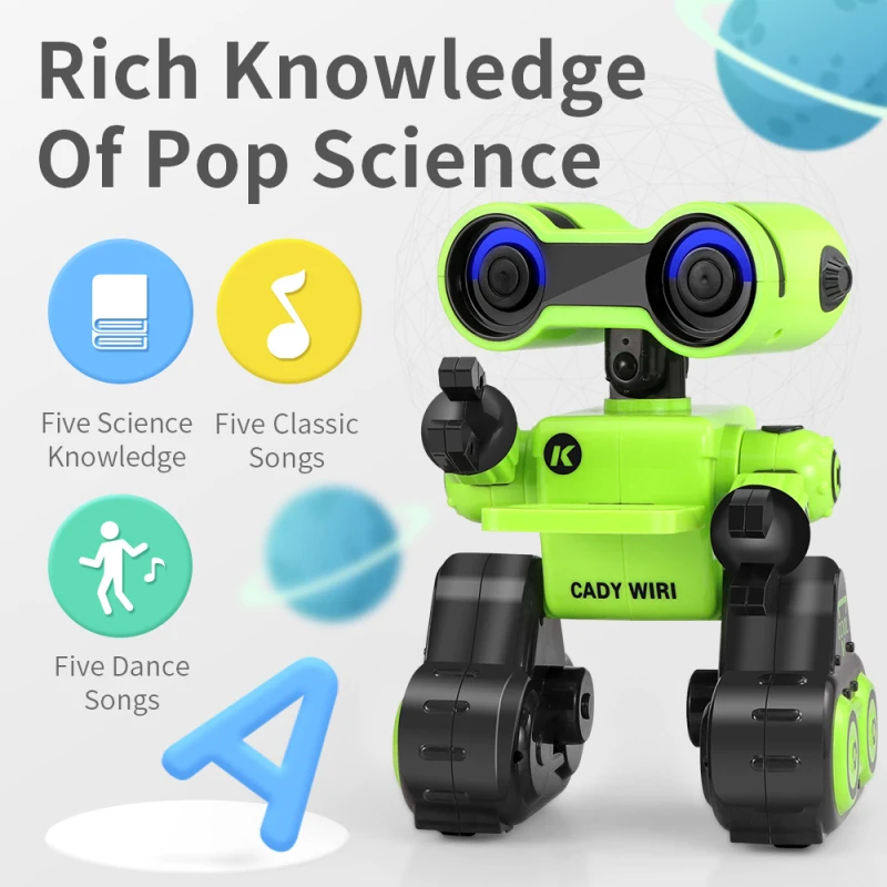 Intelligent Wireless Control Touch Induction RC Robot Model 2.4G Recording Programming Interaction Dancing Delivery Robot Toy 4