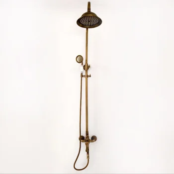 

European style antique shower set, hand-held multi-function shower shower, all copper antique color