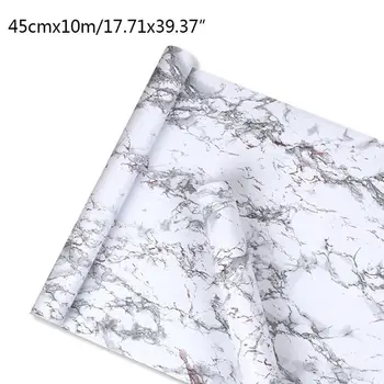 

Self-Adhesive Marble Vinyl Wallpaper Roll Furniture Decorative Film Waterproof X4YE