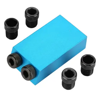 

Pocket Hole Jig Kit Woodworking Guide Oblique Drill Angle Hole Locator Measure