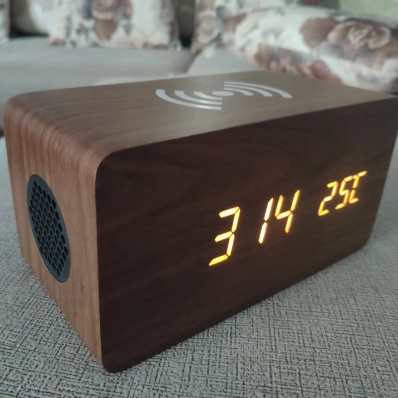 Модный умный Домашний Электронный будильник Многофункциональный Bluetooth светодиодный динамик беспроводной Bluetooth будильник