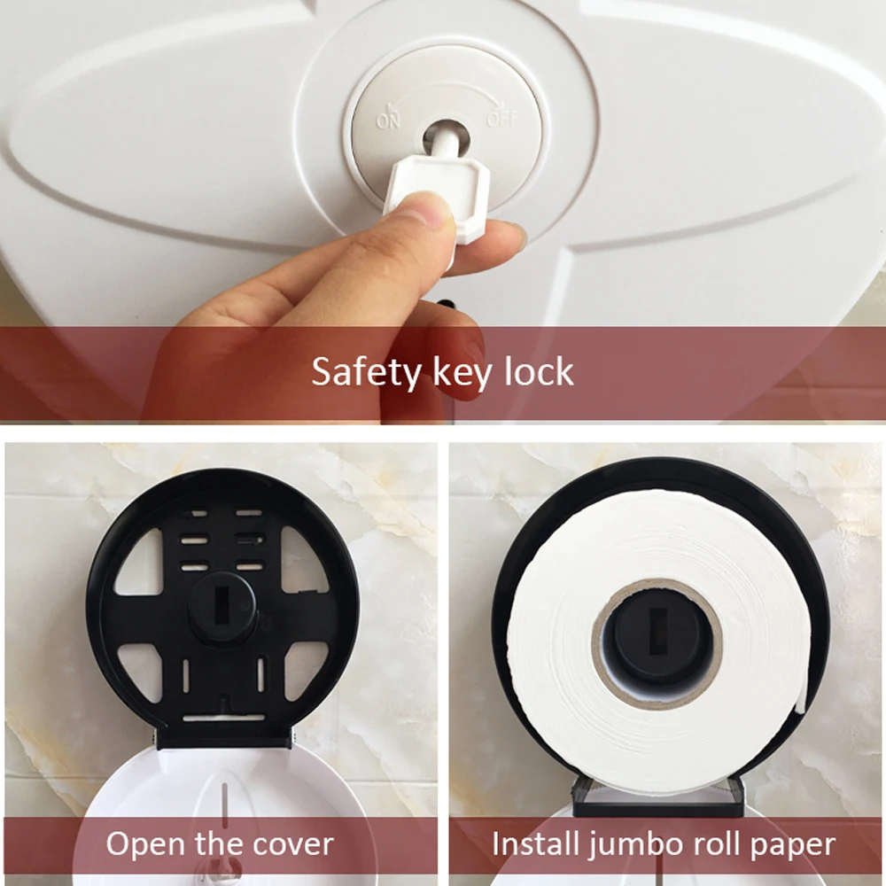 

Hot Pure Color Toilet Tissue Holder Waterproof Roll Paper Bracket Easy to install use for Toilet and Kitchen