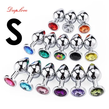 Gem Anal Plug Sex Toys Mini Round Shaped Metal Stainless Smooth Steel Butt Small Tail Female/Male Dildo Intimate Goods 1