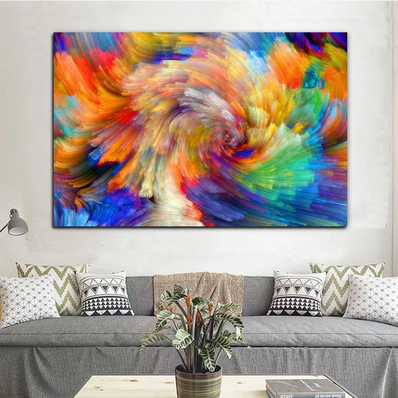 Плакат Современная Картина на холсте красочные облака абстрактные принты