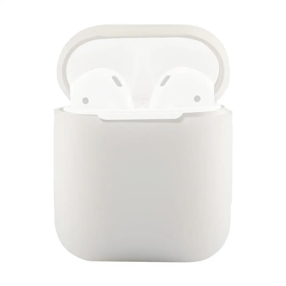 Transparent Мягкий силиконовый чехол, наушники для Apple Airpods, Bluetooth, беспроводные наушники, защитный чехол, коробка для Air Pods, вкладыши наушников, сумка - Цвет: Transparent