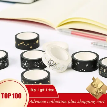

cute washi tape little twin stars paper navidad tasmy dekoracyjnemasking scrapbooking black and white kpop ofis malzemeleri