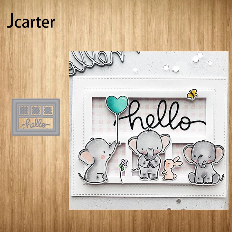 Новинка прямоугольный металлический трафарет Hello с сеткой сделай сам для