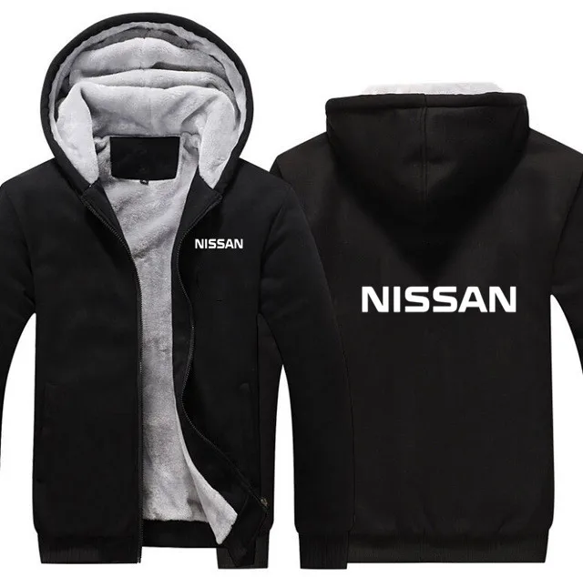Nissan, толстовки, куртка, зимний пуловер, машинное Мужское пальто, шерстяная подкладка, флис, унисекс, Nissan GT-R, толстовки