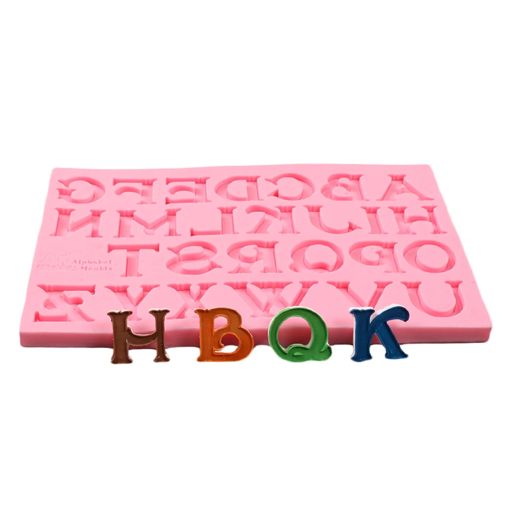 

Cute Letter Silicone Molds Handmade DIY Mold Chocolate Cake Fondant Decorating Tool 26 Number Cake Decorating Mold for Baking