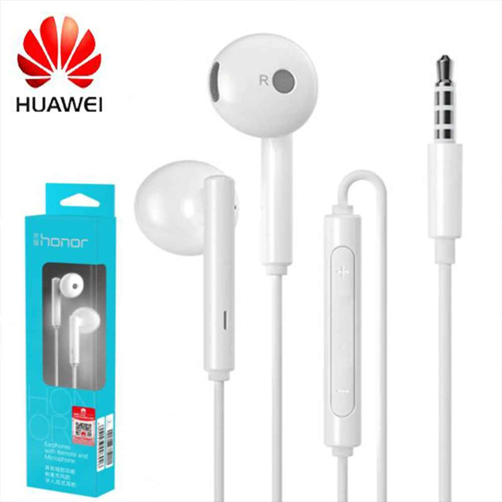Fone de ouvido original huawei honor am115, fone de ouvido com fio de 3.5mm intra-auricular, controle para honor 8, huawei p10 p9 p8 mate9 telefone