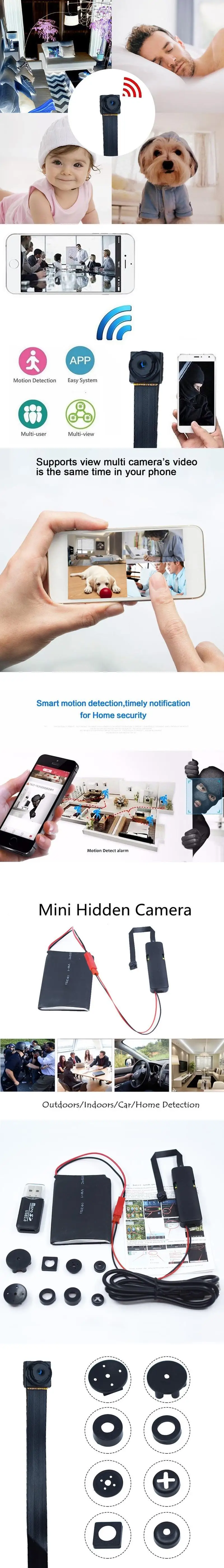 HD Wifi IP беспроводной DIY модуль домашней безопасности камеры видеонаблюдения Мини DVR