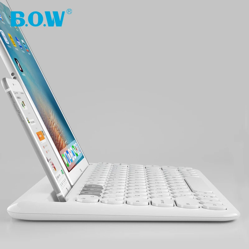 

[NEW] B.O.W Slim Mini Bluetooth Wireless Keyboard with slot for Tablets & Smartphones &Computer, 800 mah battery and ultra thin