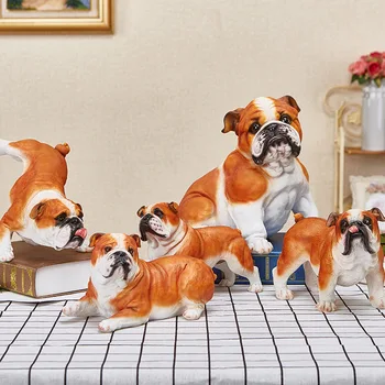 

Simulated Dog Furnishings Battle Dog Model Living Room TV Cabinet Decorations Dog Crafts Shelf Desktop Furnishings