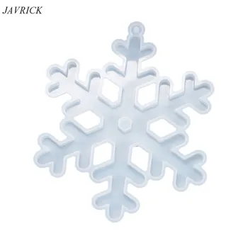 

Crystal Epoxy DIY Resin Mold Christmas Snowflake Listed Pendant Silicone Mould Navidad