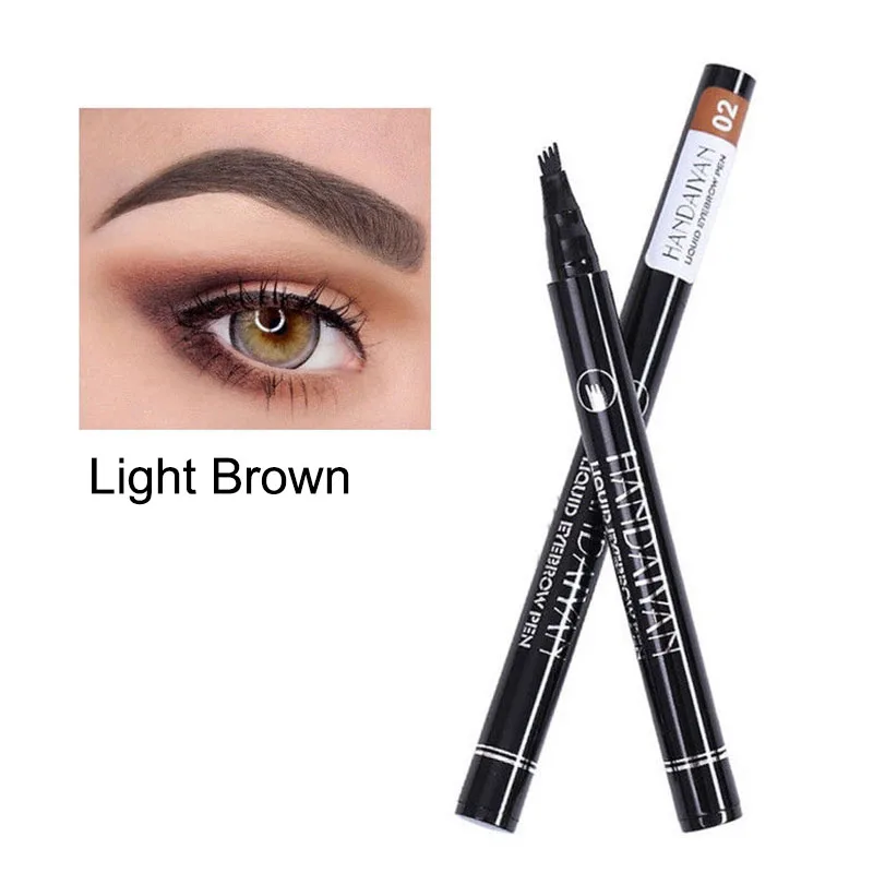 Light Brown Микроблейдинг, ручка для татуировки бровей, тонкий эскиз, жидкая ручка для бровей, Водостойкий карандаш для бровей, для продажи - Цвет: Light Brown