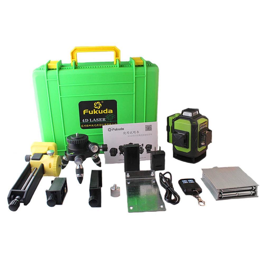 2020 New Fukuda Professional 16 Line 4D laser level  green Beam 360 Vertical And Horizontal Self-leveling Cross for outdoor