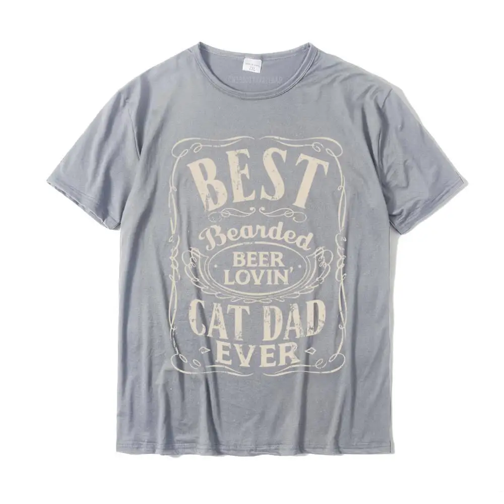 High Quality Men T-Shirt Casual Summer Tops Tees 100% Cotton Short Sleeve Camisa Sweatshirts Crew Neck Wholesale Best Bearded Beer Lovin Cat Dad Ever Funny Cats Owner Gifts Pullover Hoodie__MZ16305 grey