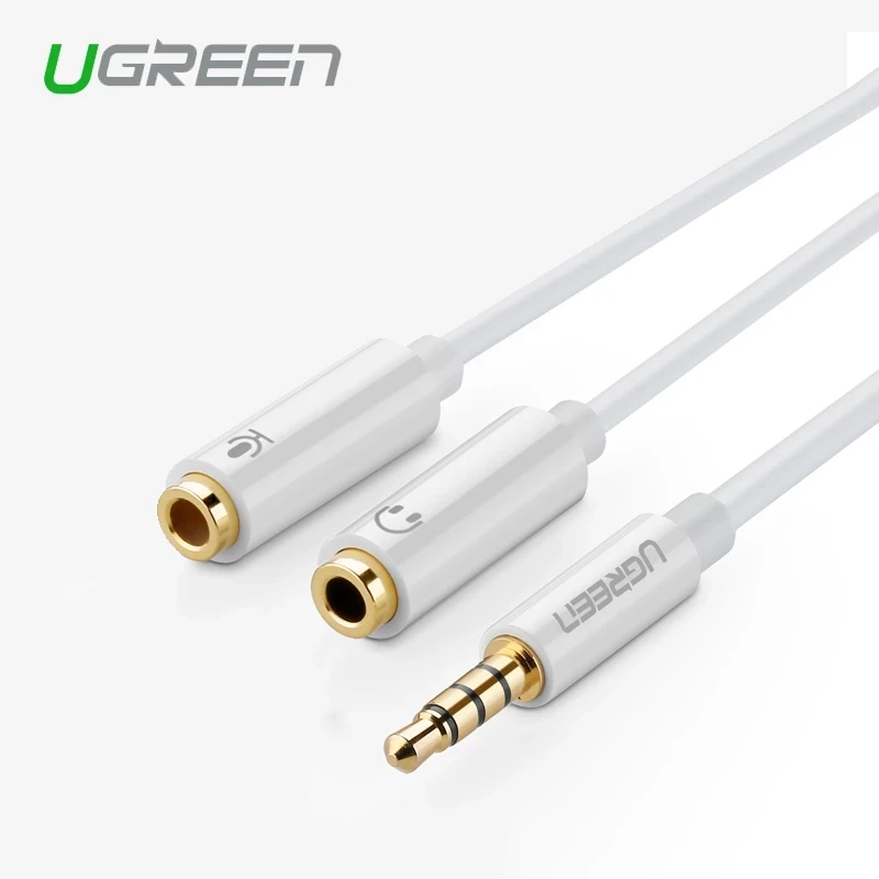 Аудиокабель Ugreen с позолоченным штекером 3 5 мм для микрофона и наушников кабель Aux
