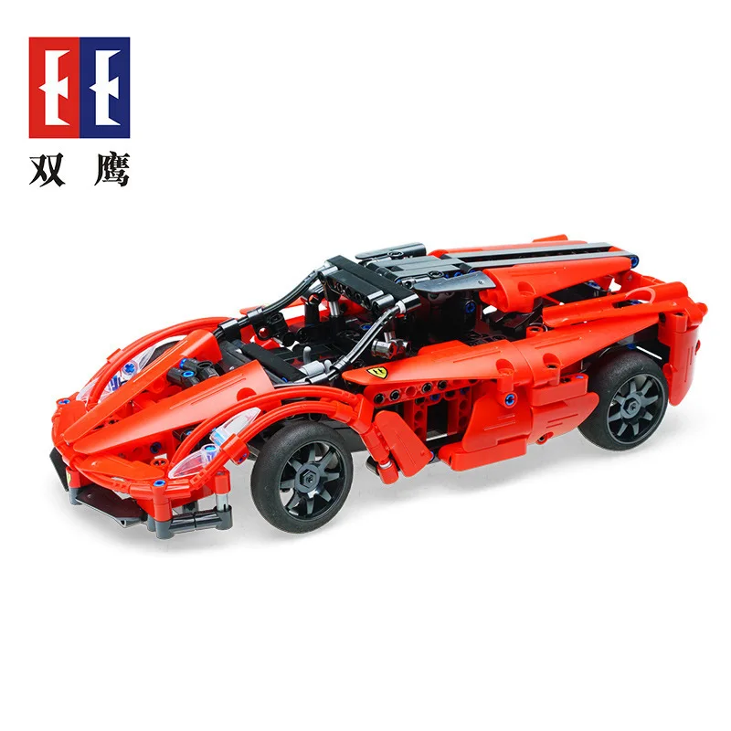 

Double e Click C51009 Assembled Building Blocks Remote Control Car Red Science And Technology Series Boy Birthday Gift