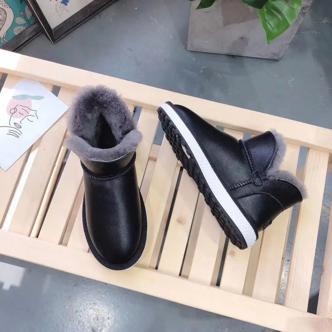 Australian brand high quality snow boots, real leather, pure natural wool, the latest women's shoes