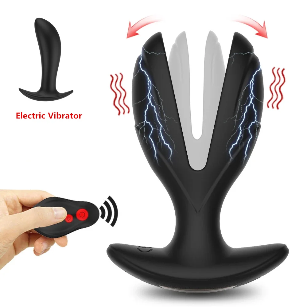 Electric Shock Anal Toy For Men Women Prostate Massager Vibrating Butt Plug Wireless Remote Anal Plug