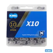 Kmc x10 mtb bicicleta de estrada corrente 116l 10 velocidade corrente botão mágico montanha com caixa original