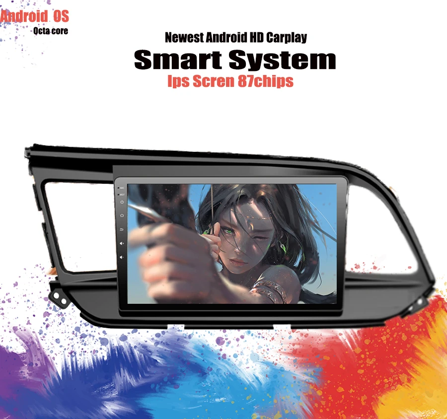

2.5D 10.2inch 8Core Android 9.1 RAM 4G CAR gps Navigation Radio For Hyundai Elantra Avante 2018 2019 Car DVD Player wifi BT MAP