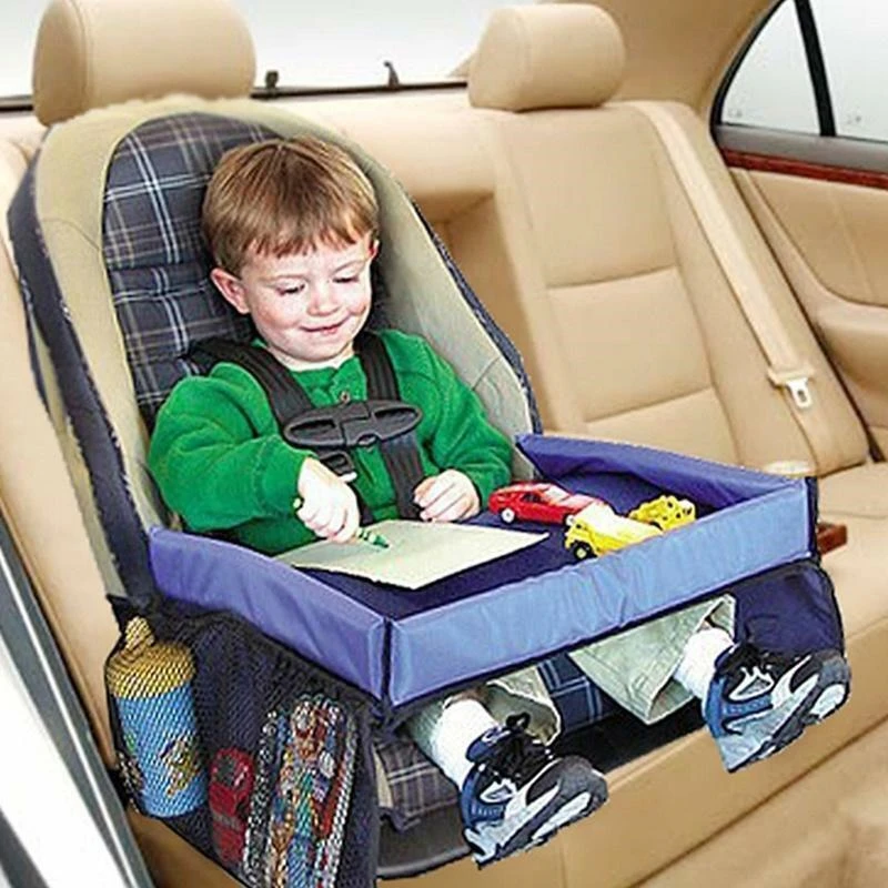 Baby Car Seat Tray Stroller Kids Toy Food Water Holder Desk Children Portable Table For Car New Child Table Storage Travel Play