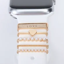 

Decoration For Apple watch band Diamond Jewelry Charms for iWatch/Galaxy watch 4/Classic/3 Bracelet Silicone Strap Accessories