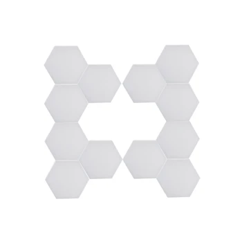 

Promotion! 12Pcs Quantum Lamp Led Hexagonal Lamps Modular Press Sensitive Lighting Night Light Magnetic Hexagons Creative Decora