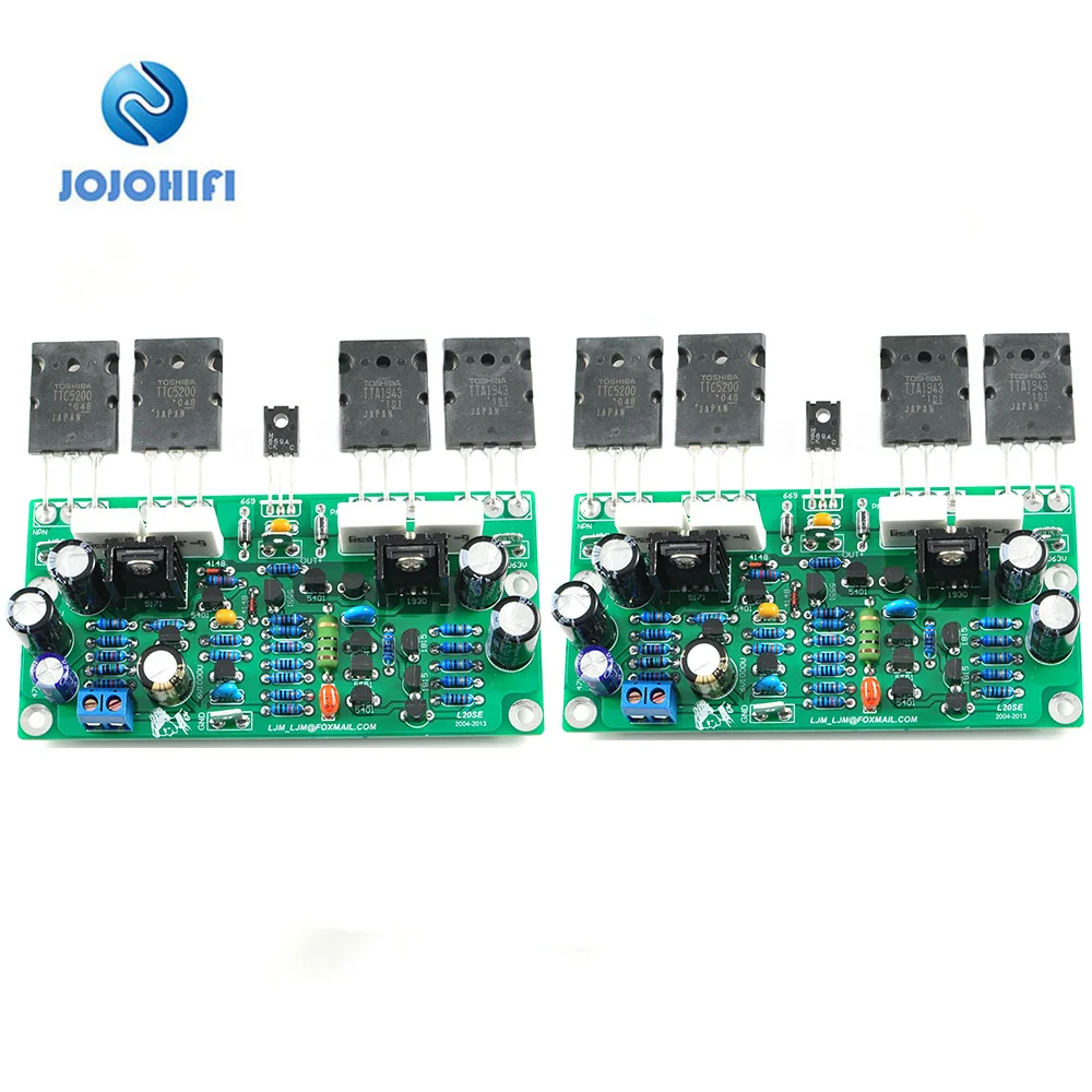 

One Pair L20SE 350W+350W L20 SE 2SA1943 2SC5200 4ohm Dual Channels Sound Amplifier LJM Simplified Version Audio Amplifiers