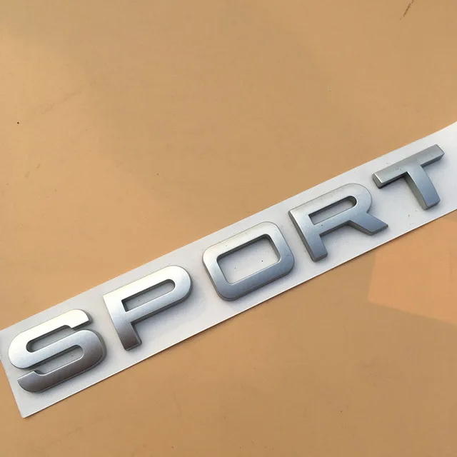 Спортивная Эмблема Для Land Range Rover SV, автобиография, открытость, ВШЭ, роскошный SCV6, SDV6, SDV8, Si4, значок, автомобильный Стайлинг, наклейка на багажник - Цвет: SPORT matte silver