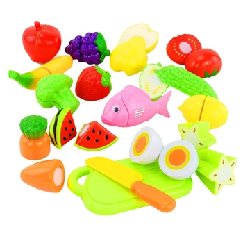 

16pcs Chidren Funny Toys Cut Vegetables and Fruits Toys Set Playing House Kitchen Combination Vegetables Toy Set