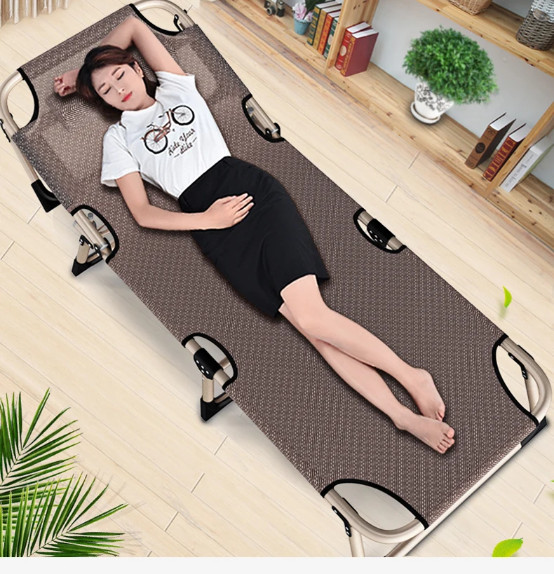 

Breathable Folding Bed Single Bed Nap Bed Sleeping Chair Nap Bed Office Escort Bed Camp Bed Simple Bed Cool and Breathable