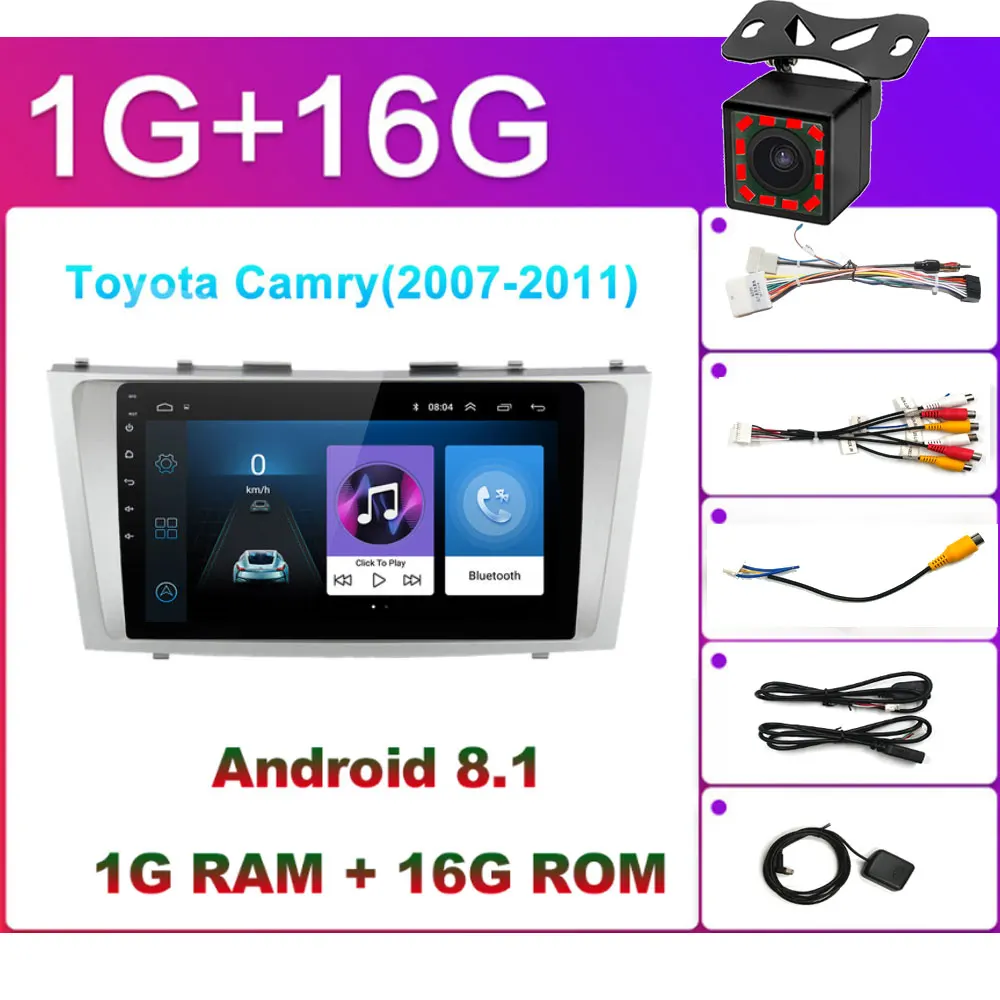 OEM вы хотите 2 Din Android 8,1 Автомобильный gps мультимедийный плеер для hyundai solaris peugeot 307SW Collora Kia Rio Sportage - Цвет: Camery