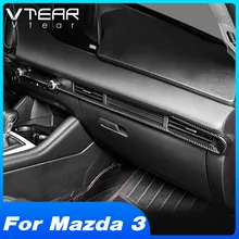 Vtear Für Mazda 3 Bp 2020 2021 Accesorios Zentrale Steuerung Trim Abdeckung Innenleisten Carbon Faser Auto Modifikation Aufkleber