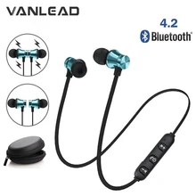 VANLEAD магнитные Bluetooth спортивные беспроводные наушники-вкладыши Bluetooth гарнитура Bluetooth наушники для смартфонов