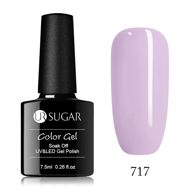 Ur Sugar 7,5 мл розовый золотистый Гель-лак для ногтей розовый блеск блестки замочить от УФ светодиодный Гель-лак длительный дизайн ногтей маникюрный лак - Цвет: 717