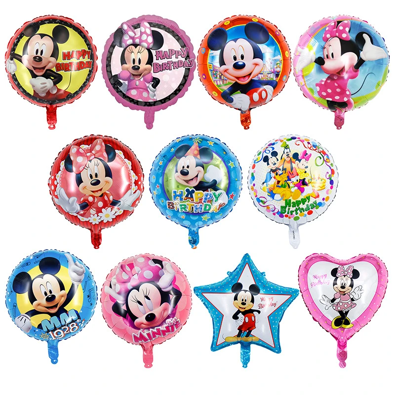 Mickey Minnie Head Foil Balloons Cartoon helium balloon Baby Birthday Party toys