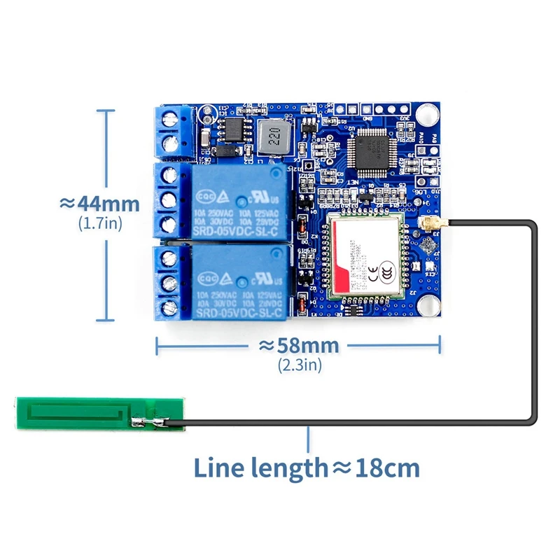 Sms Gsm Дистанционное управление переключатель Sim800C Stm32F103C8T6 2 канала релейный модуль для теплицы кислородный насос