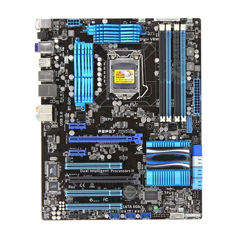 

For ASUS P8P67 Desktop motherboard Intel P67 chipset LGA 1155 ATX DDR3 32GB SATA3.0 USB3.0 100% test intact