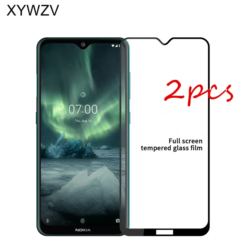 

2Pcs For Nokia 6.2 Glass Tempered Glass for Nokia 6.2 Film Glue Full HD 9H Hard Protective Glass Screen Protector for Nokia 6.2