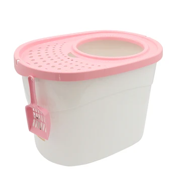 

Cat Sand Basin Dwelling Type Closed Large Cat Toilet Spill Prevention With Sand