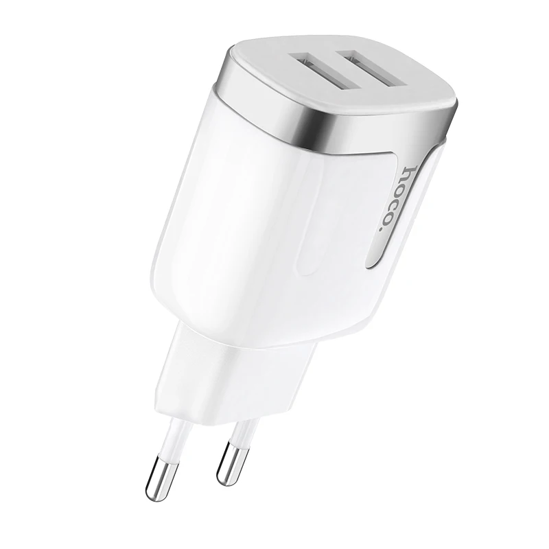 HOCO C64A 21 шт./лот 5 в 2.1A USB зарядное устройство для iPhone 11 Xs Max ЕС вилка настенное зарядное устройство адаптер для samsung Xiaomi huawei - Тип штекера: white