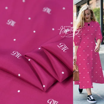 

Autumn New Fashion Luxury High-end Heavy Printed Elastic 98%silk 2%spandex Charmeuse Fabric for Dress Diy Sewing Free Shipping