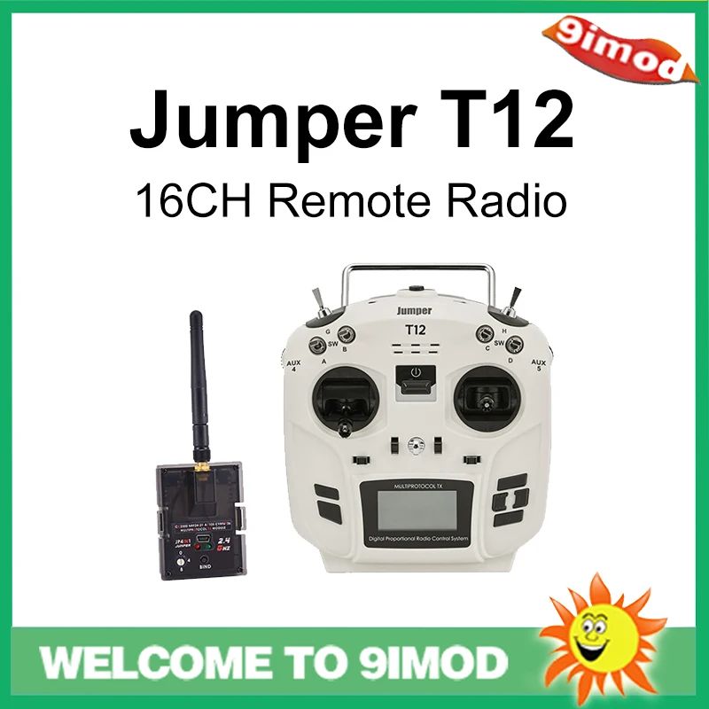 

Jumper T12 OpenTX 16CH Transmitter Radio with JP4-in-1 Multi-protocol RF Module for Frsky JR Flysky RC FPV Racing Drone