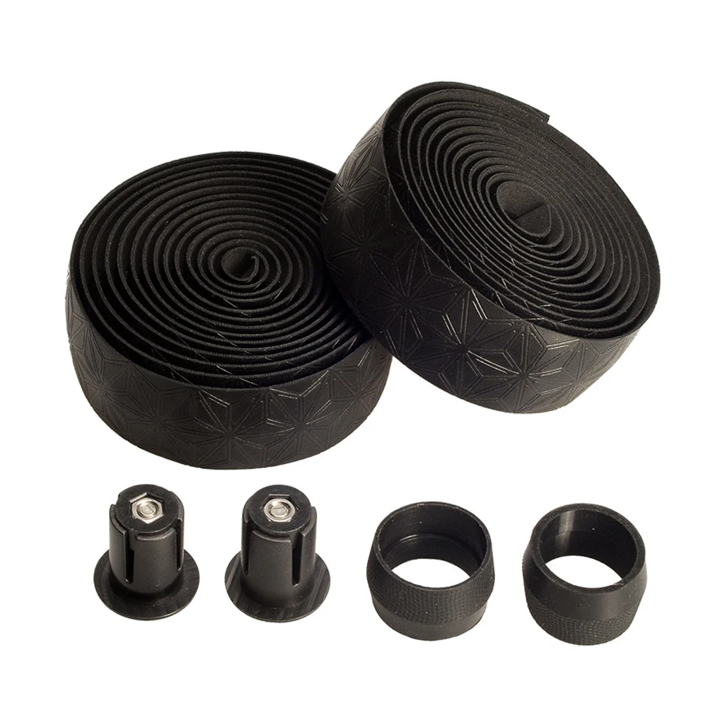 

Wear Resistant Soft Non Slip Riding Road Bike Waterproof Protective PU Absorb Sweat Bicycle Handle Tape Set Bar Plugs Wrap