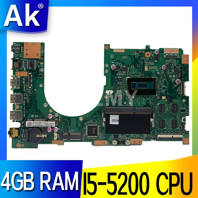 Q502LA I5 5200 процессор 4 Гб материнская плата REV2.0 для For Asus Q502 Q502L Q502LAB ноутбука 60NB01F0 MB6010